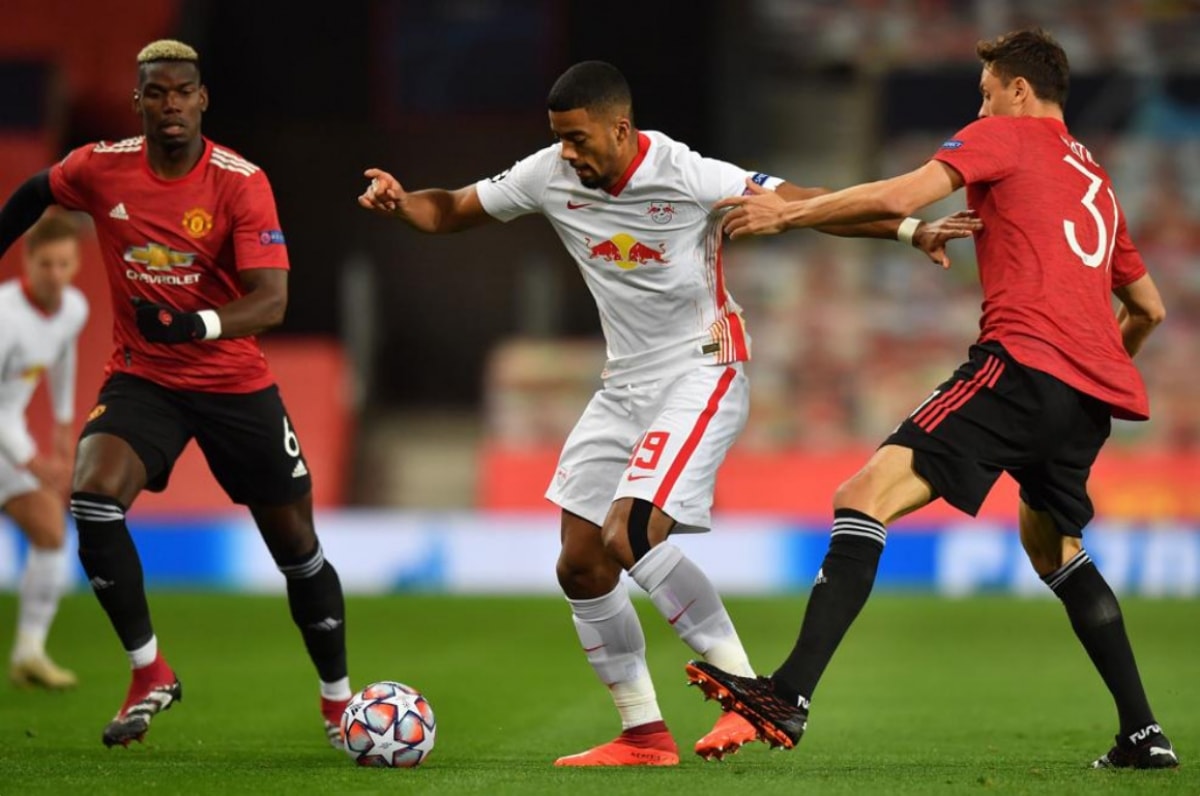 MU đang chơi tốt trước một Leipzig không hề dễ đối phó. (Ảnh: UEFA).