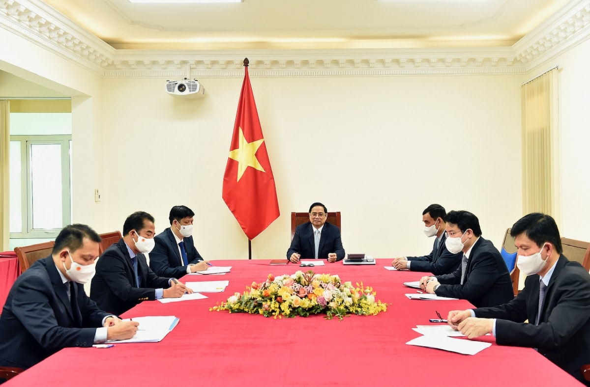 Thủ tướng Phạm Minh Chính điện đàm với Thủ tướng Cộng hòa Pháp Jean Castex.