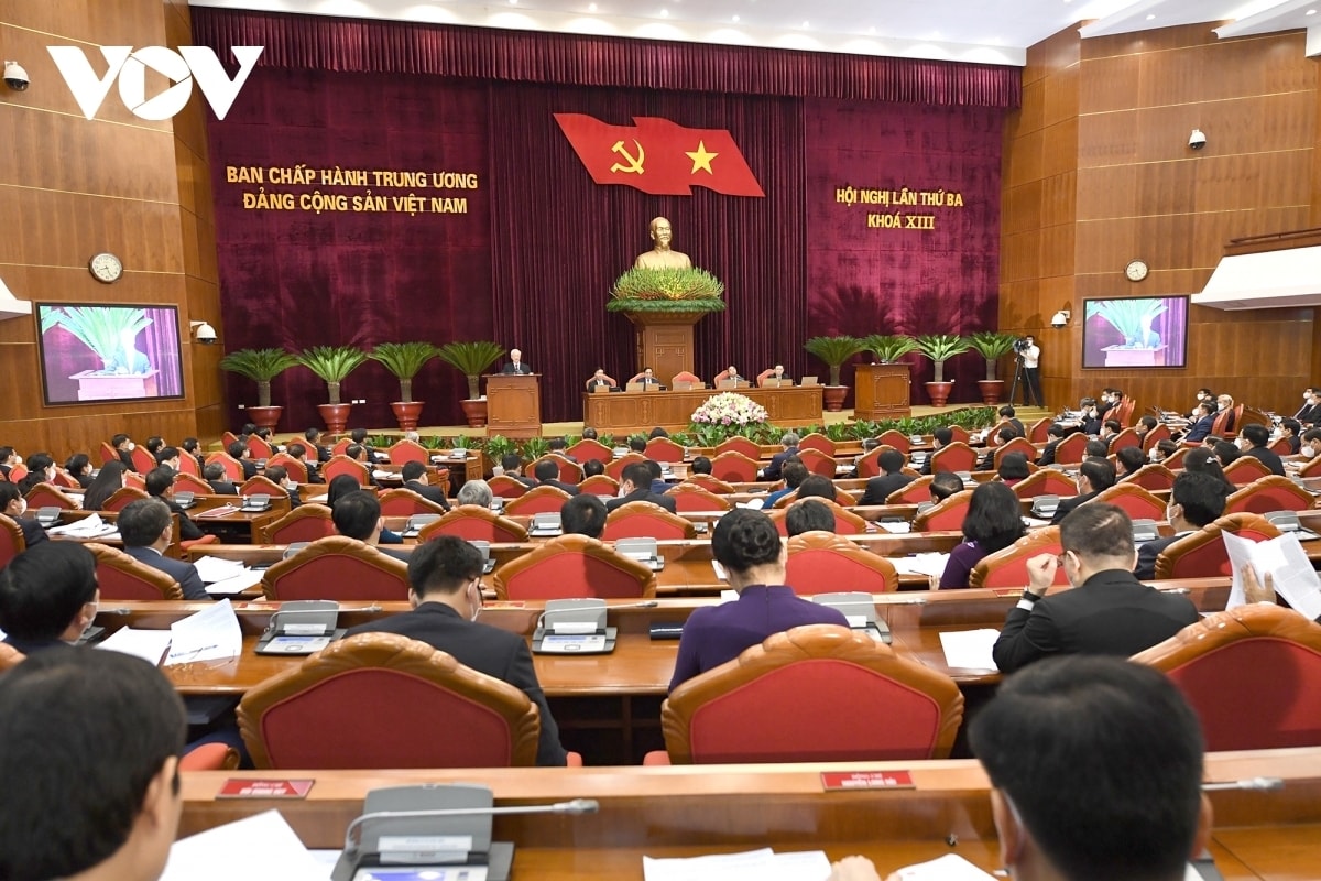 Hội nghị Trung ương 3 khóa XIII. (Ảnh: Ngọc Thành)